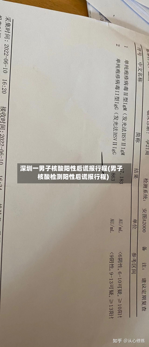 深圳一男子核酸阳性后谎报行程(男子核酸检测阳性后谎报行程)
