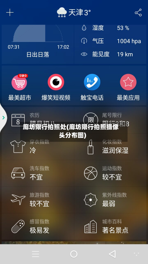 廊坊限行拍照处(廊坊限行拍照摄像头分布图)