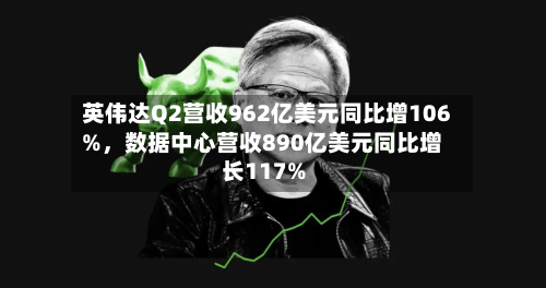 英伟达Q2营收962亿美元同比增106%,数据中心营收890亿美元同比增长117%-第2张图片