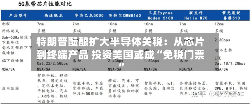 特朗普酝酿扩大半导体关税：从芯片到终端产品 投资美国或成“免税门票”-第2张图片