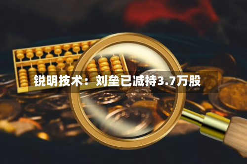 锐明技术：刘垒已减持3.7万股