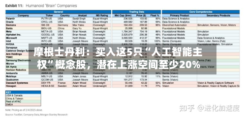 摩根士丹利：买入这5只“人工智能主权”概念股，潜在上涨空间至少20%