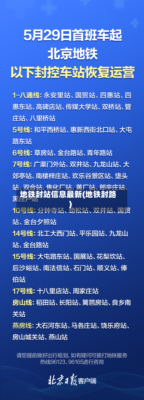 地铁封站信息最新(地铁封路)