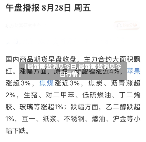 【最新期货消息今日,最新期货消息今日行情】-第2张图片